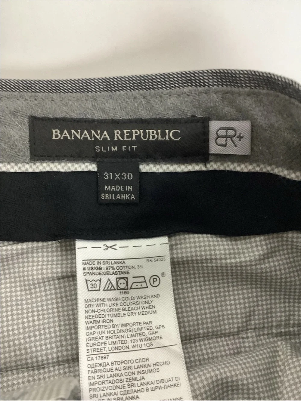 Banana Republic Men's Sz 31 X 30 Slim Fit Business Casual Dress Pants Gray